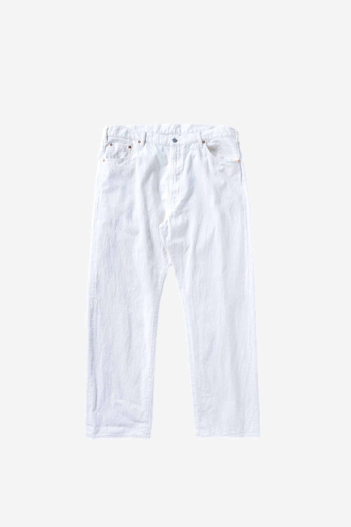 Kaptain Sunshine Buckleback 5PKT Denim Pants in White