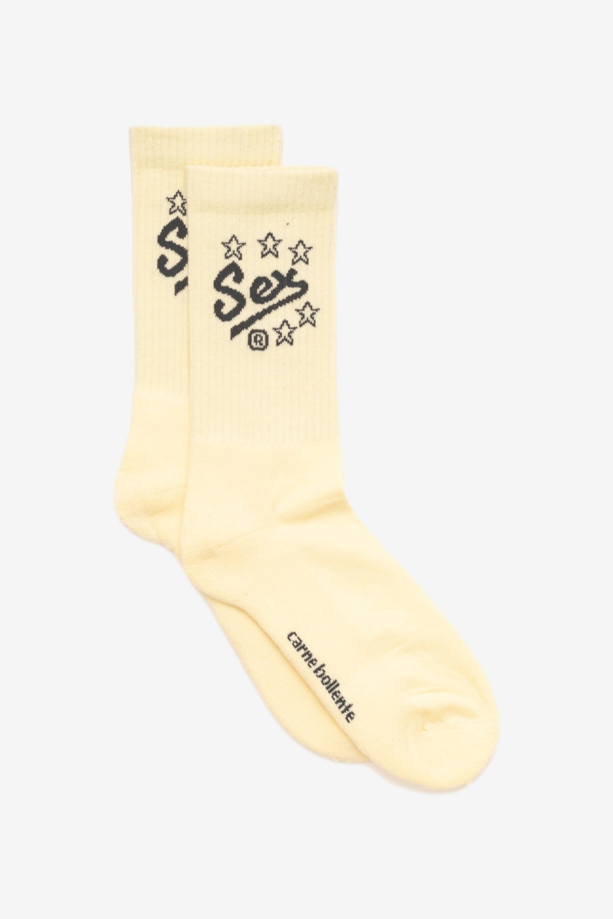 Carne Bollente Socks Shocks in Pale Yellow