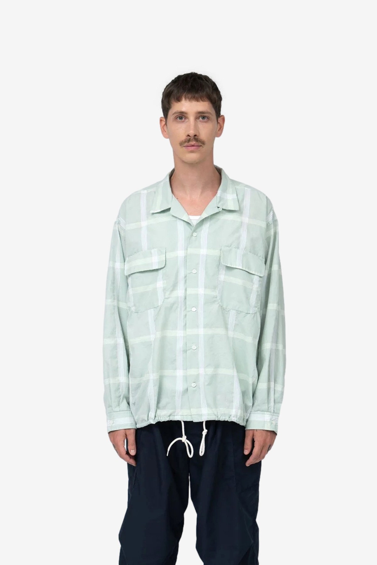 Nanamíca Palaka Check Shirt in Coral Green