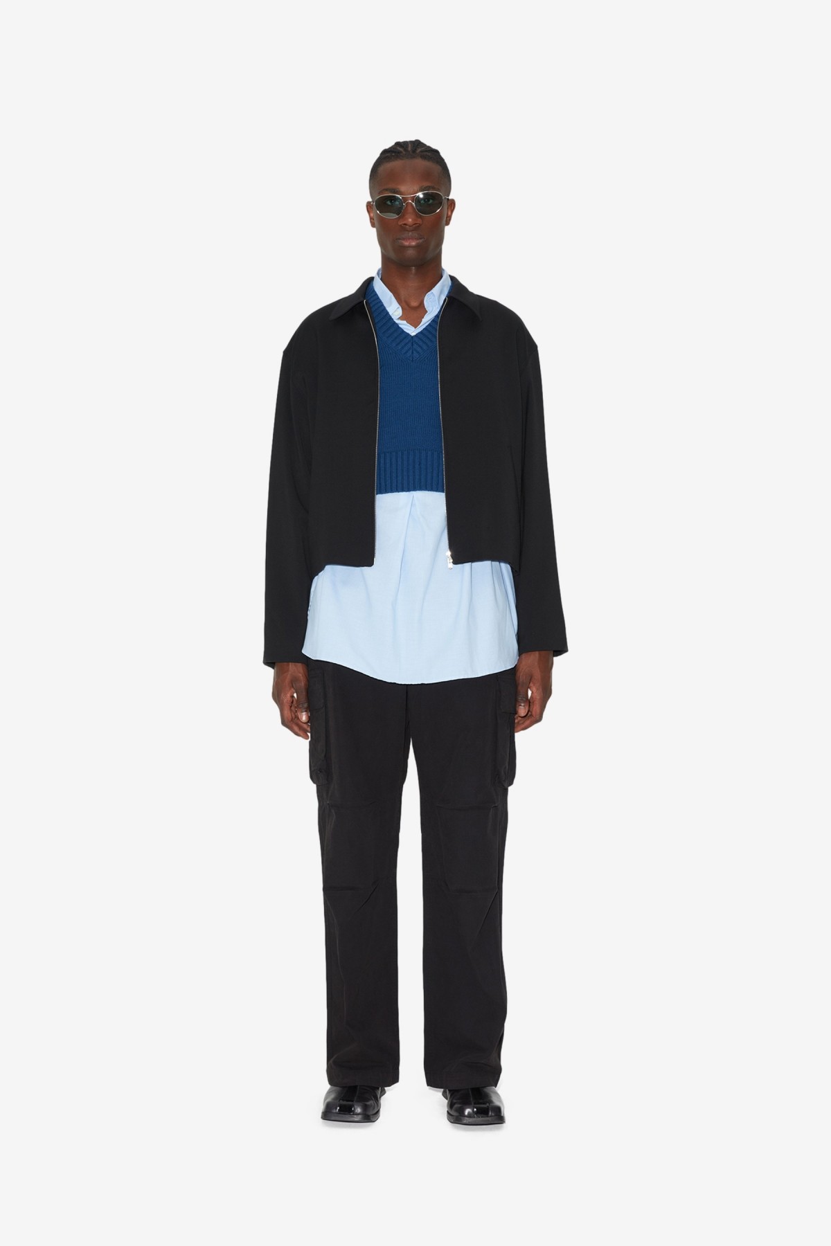 Our Legacy Mini Jacket in Black Worsted Wool
