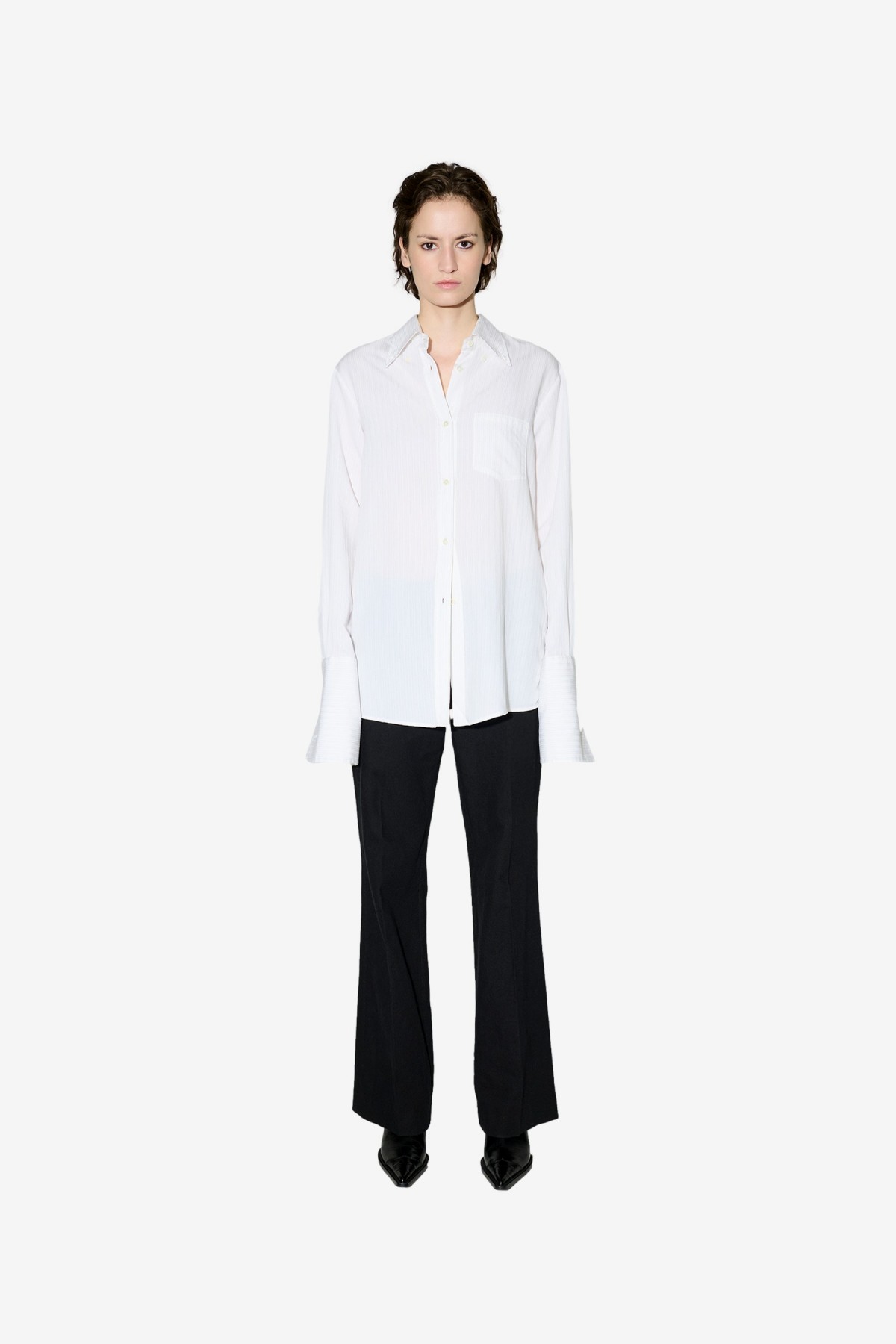Our Legacy Sincere Shirt in French Stripe Ceremony Viscose