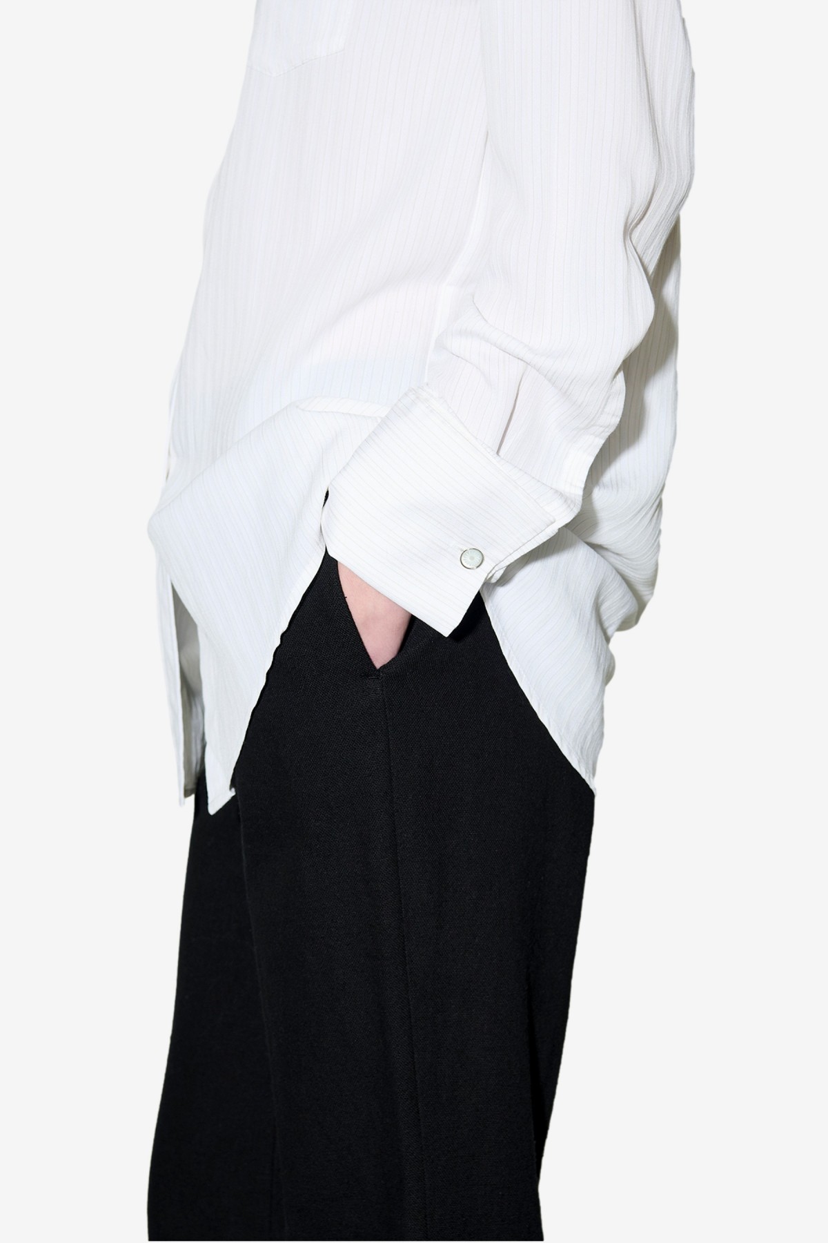 Our Legacy Sincere Shirt in French Stripe Ceremony Viscose