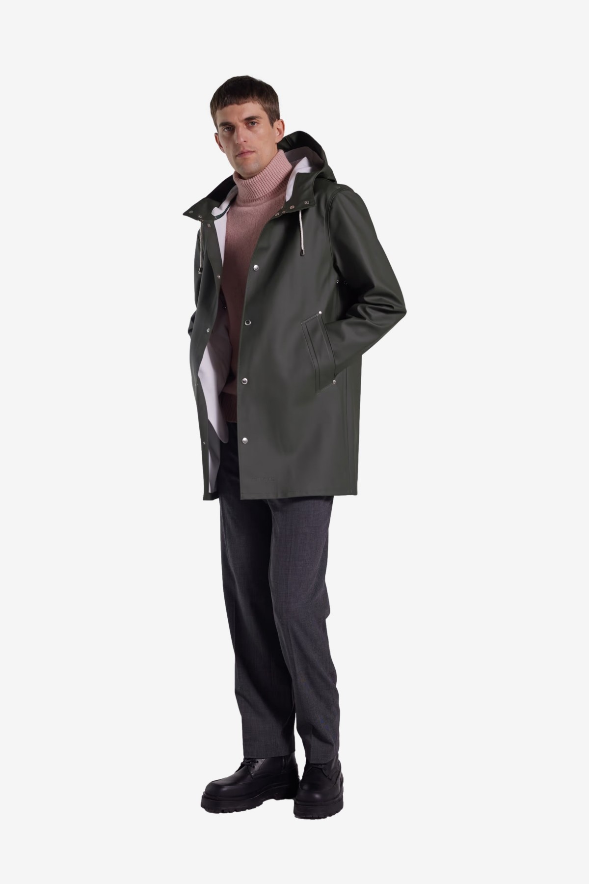 Stutterheim Stockholm Raincoat in Green