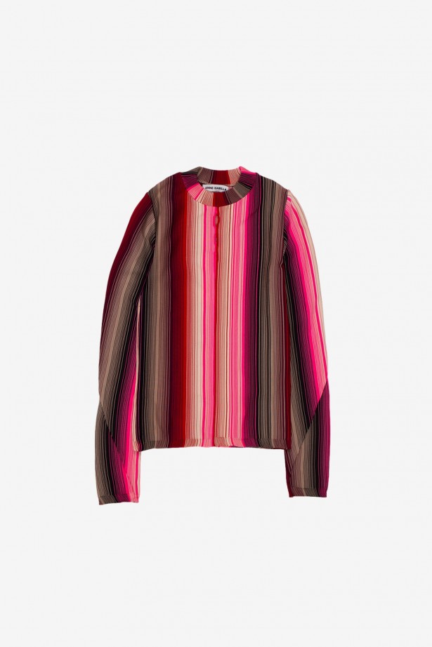 Fade Stripe Long Sleeve Knit