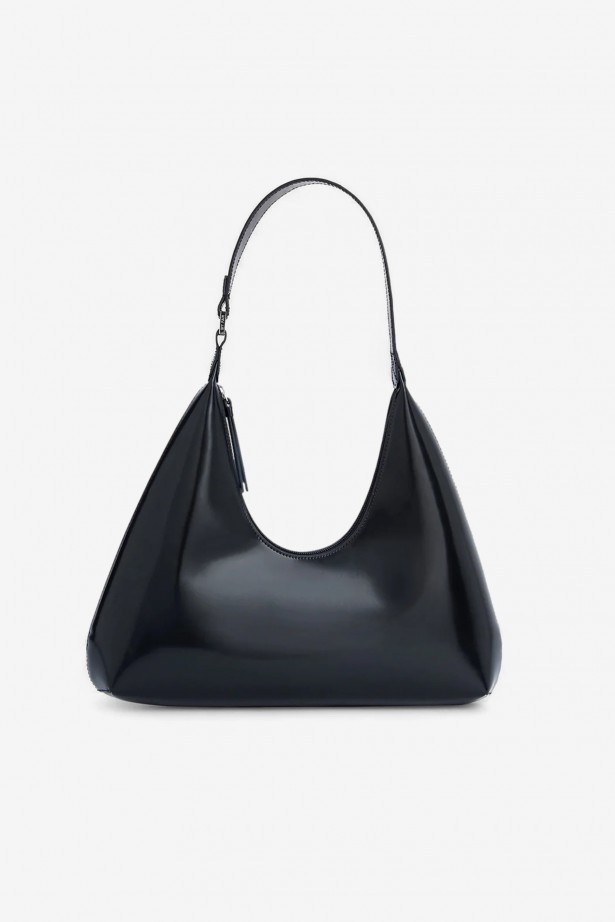 Amber Black Semi Patent Leather
