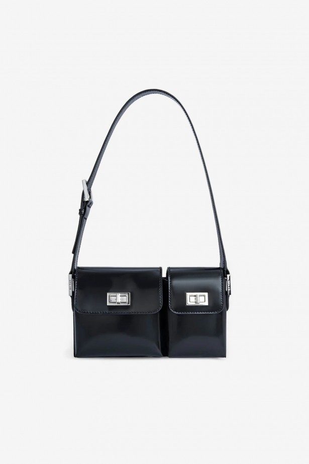 Baby Billy Black Semi Patent Leather