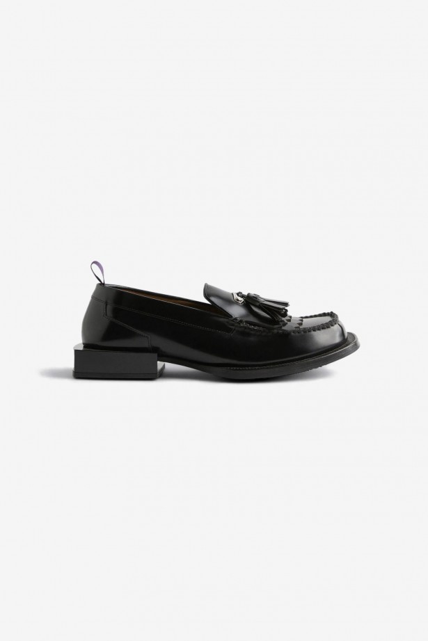 Rio Fringe Leather Black