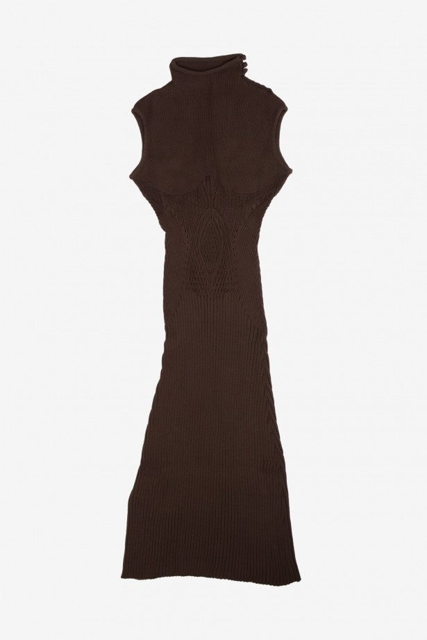 Raven High-Neck Dress