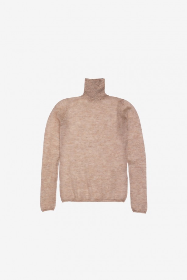 Kid Mohair Sheer Knit Turtle