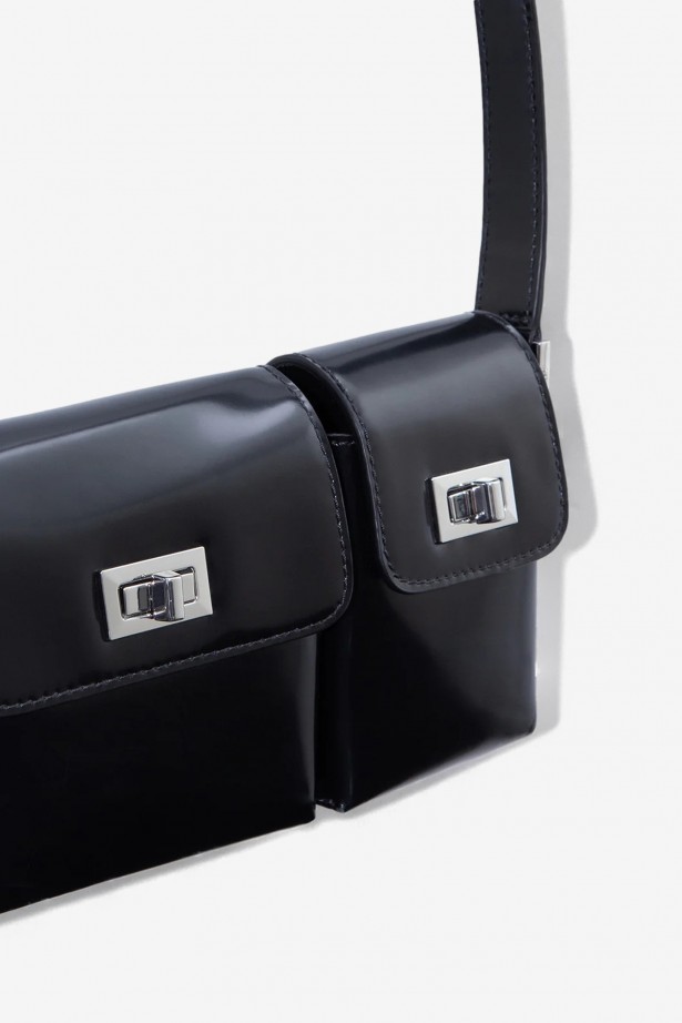 Baby Billy Black Semi Patent Leather