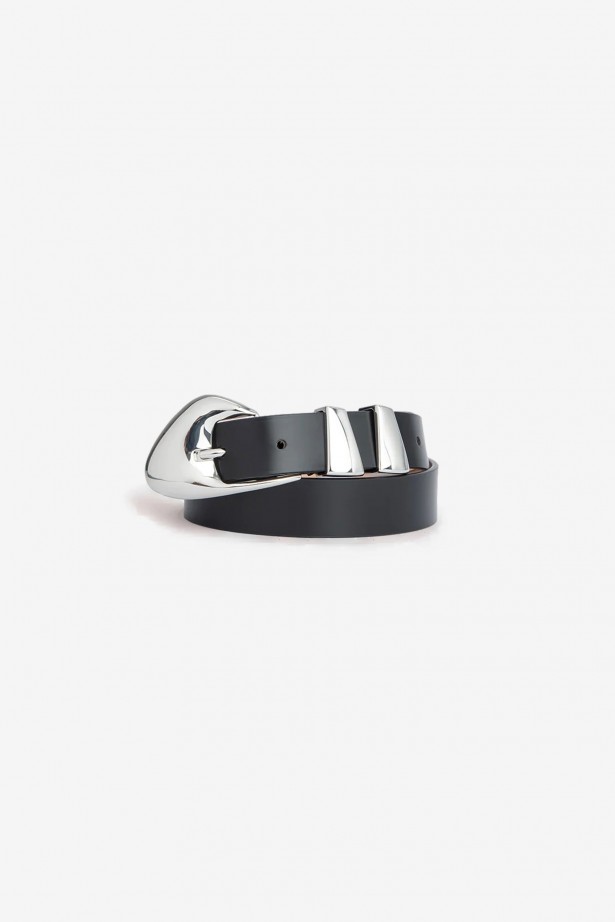Moore Black Semi Patent Leather