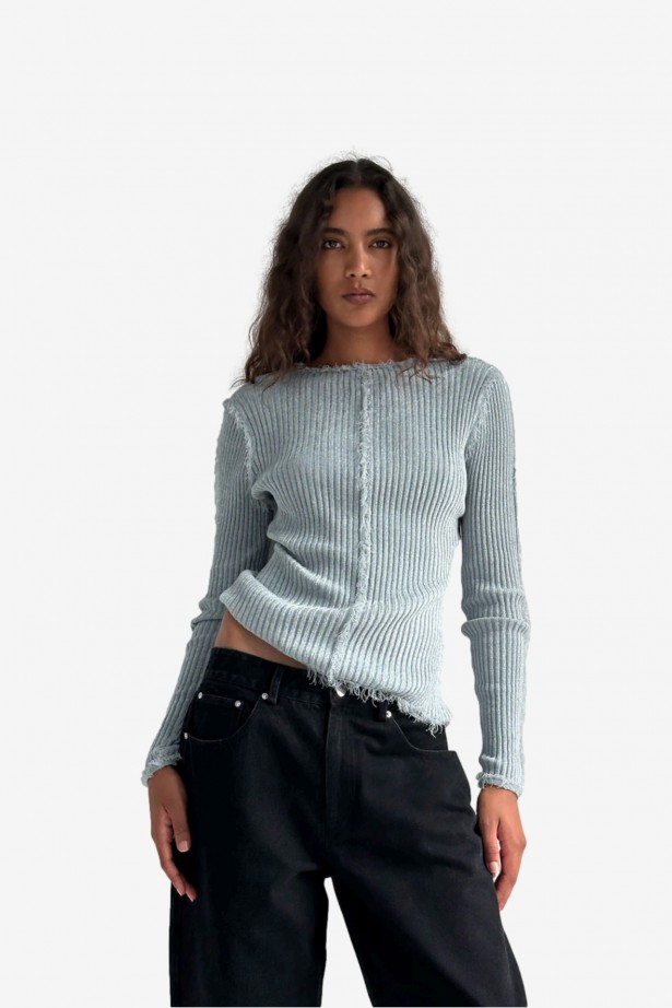 Elemental Frayed Detail Jumper