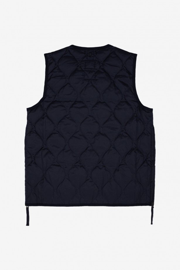 Military Zip V Neck Down Vest